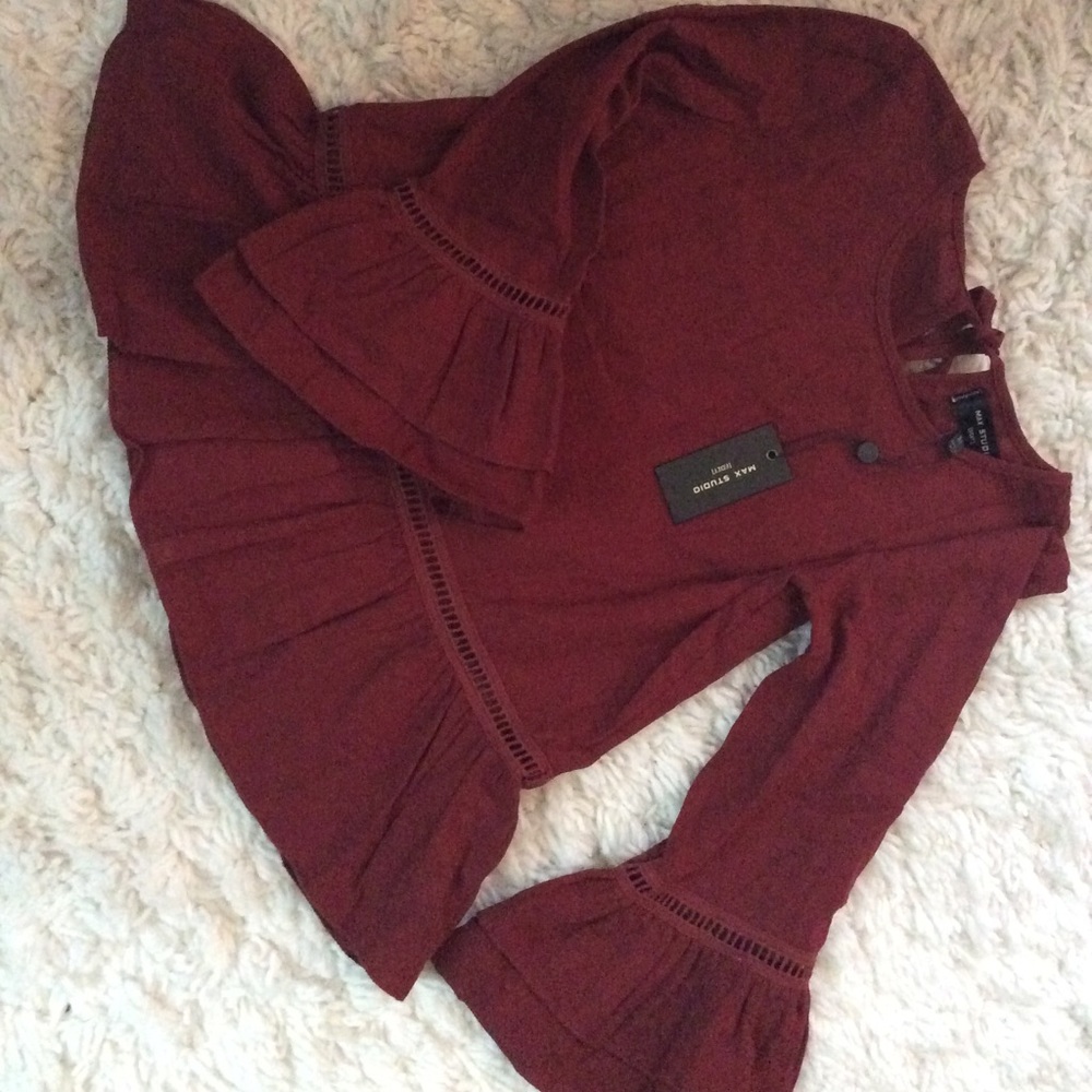 Max studio edit peplum top